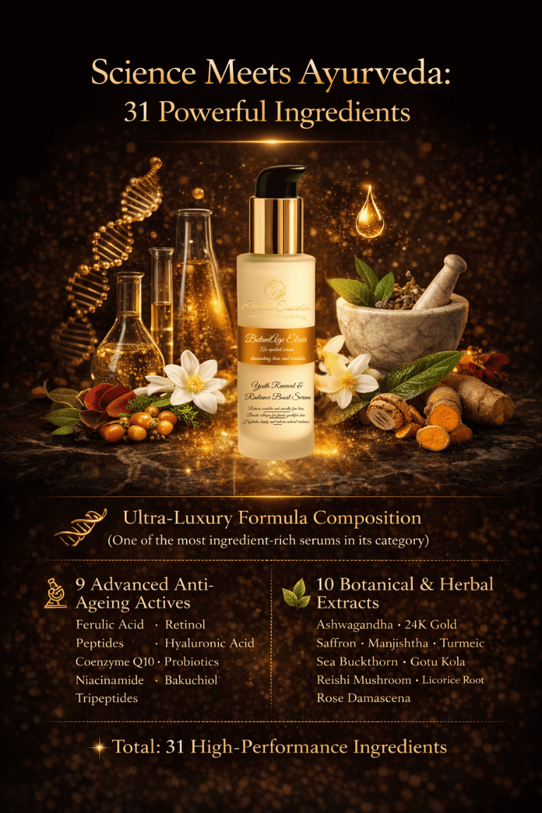 BotaniAge Elixir | 31 Science-Backed Anti-Ageing Actives & Rare Botanicals | Clinically Advanced Botanical Luxury for Timeless Skin