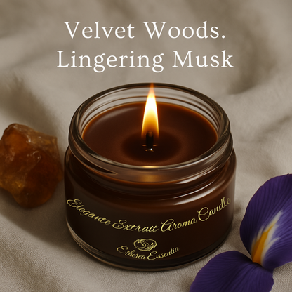 Elegante Extrait Aroma Candle | Luxury Arabic Oudh Soy Wax Candle – Up to 60 Hrs Burning Time