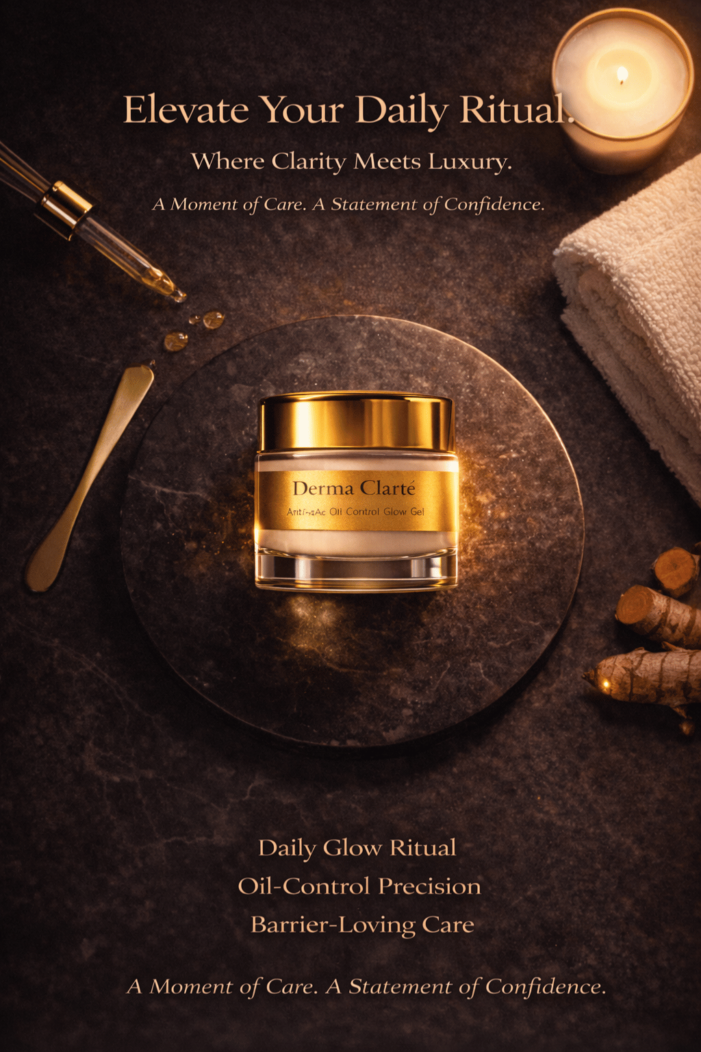 Derma Clarté | Clinical-Grade Botanical Anti-Acne Glow Gel | 20 Science-Backed Actives & Botanicals