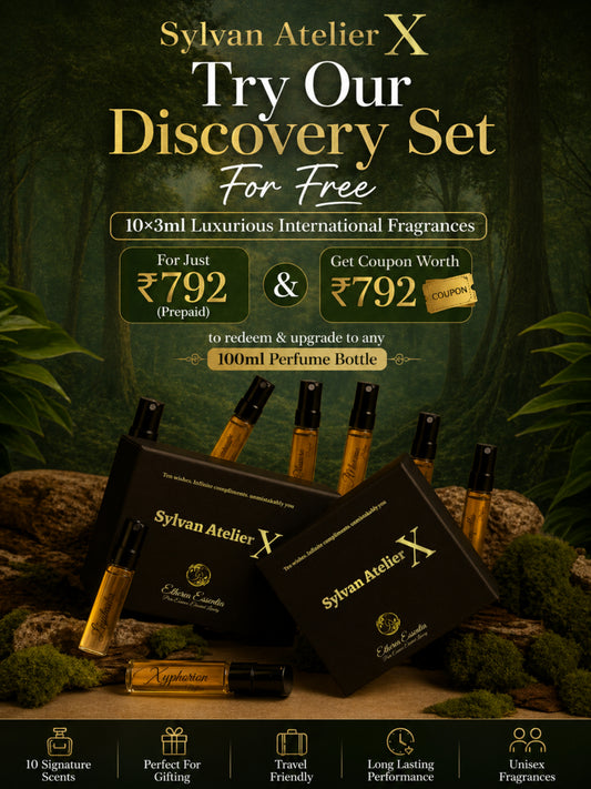 Sylvan Atelier X Mystery Box | 10×3ml Unisex Designer Perfume Discovery Set | Collection of Spicy, Aquatic, Floral, Woody, Earthy Fragrances | Try For Free | 50% Luxurious Oil Concentrate | Better Than International Designer Fragrances