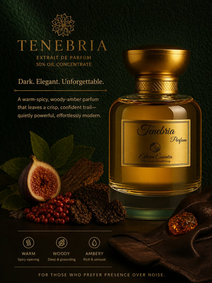 Tenebria Unisex Perfume | Warm, Spicy, Woody, Earthy, Seductive, Long-Lasting Unisex Parfum | 50% Luxurious Oil Concentrate | Better Than Patchouli Ardent worth Rs 18,900