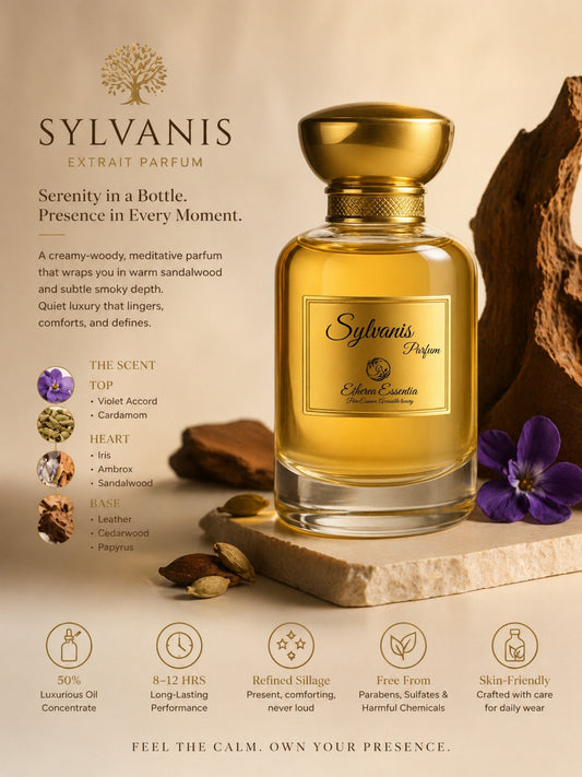 Sylvanis Unisex Extrait Parfum | Smoky, Creamy, Woody, Deep, Long-Lasting Unisex Parfum | 50% Luxurious Oil Concentrate | Better Than LL Santal worth Rs 25,146/100ml