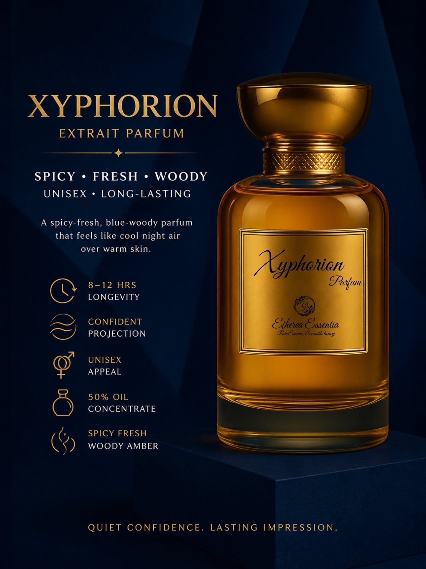 Xyphorion Unisex Extrait Parfum | Spicy, Fresh, Floral, Woody, Earthy, Long-Lasting Unisex Parfum | 50% Luxurious Oil Concentrate | Better Than Phantom Intense worth Rs 10,640