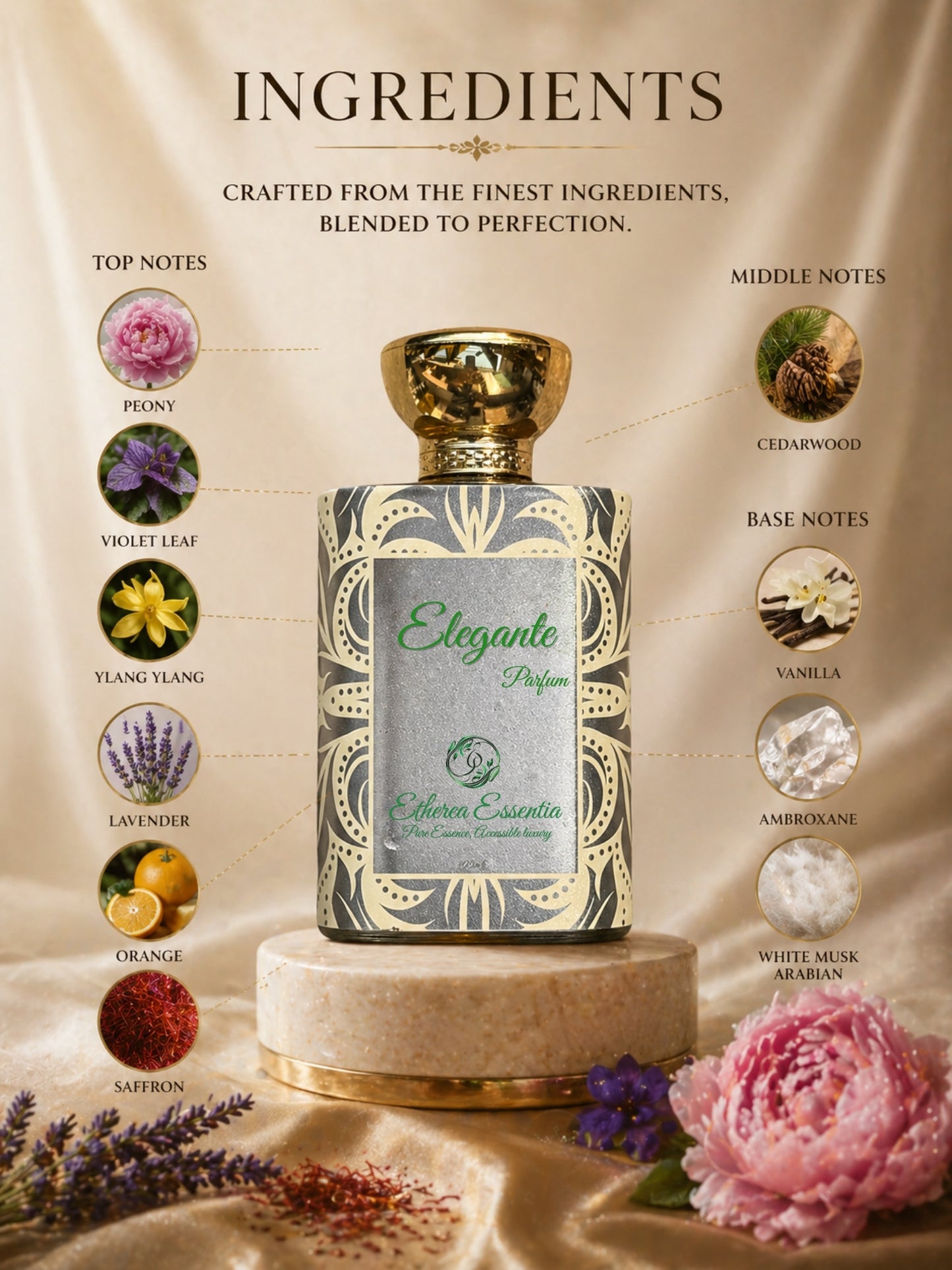 Elegante Unisex Parfum | Sweet, Sophisticated, Professional, Seductive, Long-Lasting | 50% Luxurious Oil Concentrate