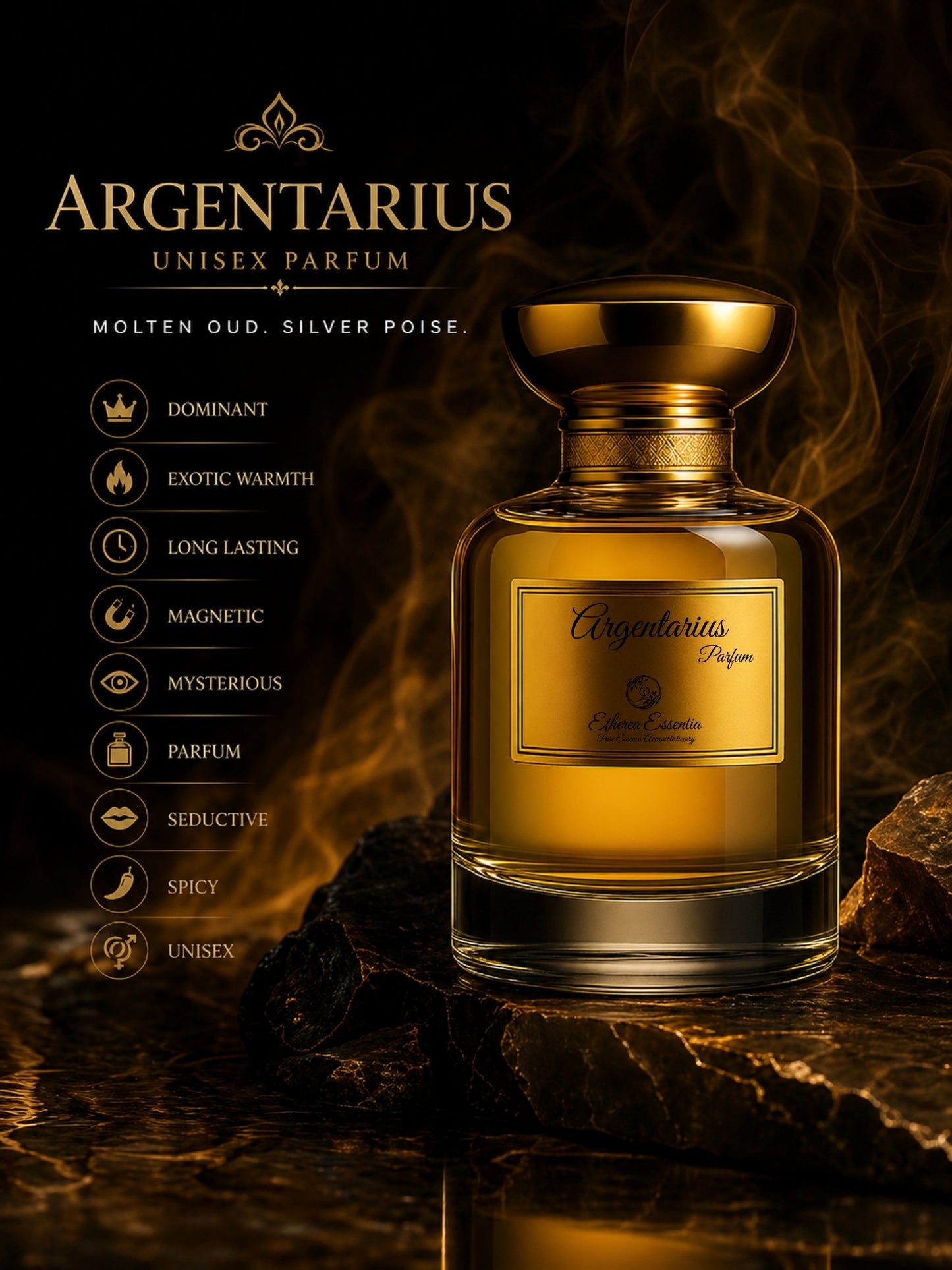Argentarius Unisex Perfume | Warm, Spicy, Mysterious, Dominant, Seductive, Long-Lasting Unisex Parfum | 50% Luxurious Oil Concentrate | Better Than G Intense Oud worth Rs 18,500