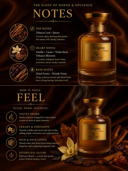 Tabrynos Unisex Perfume | Warm, Seductive, Smoky, Spicy, Long-Lasting Unisex Parfum | 50% Luxurious Oil Concentrate | Better Than Tobacco Vanille worth Rs30,400