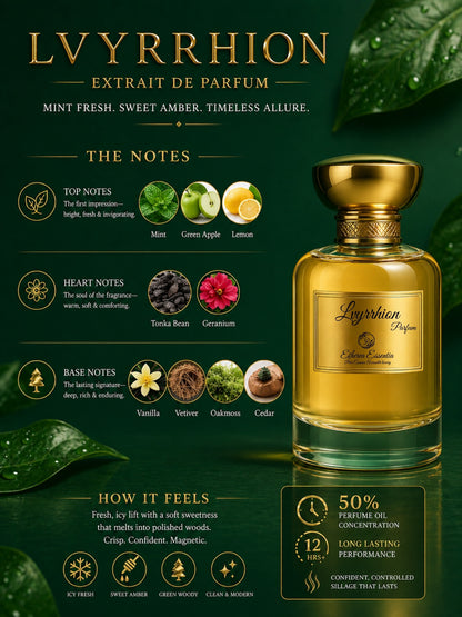 Lvyrrhion Unisex Perfume | Deep, Minty Fresh, Subtle Floral, Subtle Sweet, Long-Lasting Unisex Parfum | 50% Luxurious Oil Concentrate | Better Than V Eros worth Rs 5,400/100ml