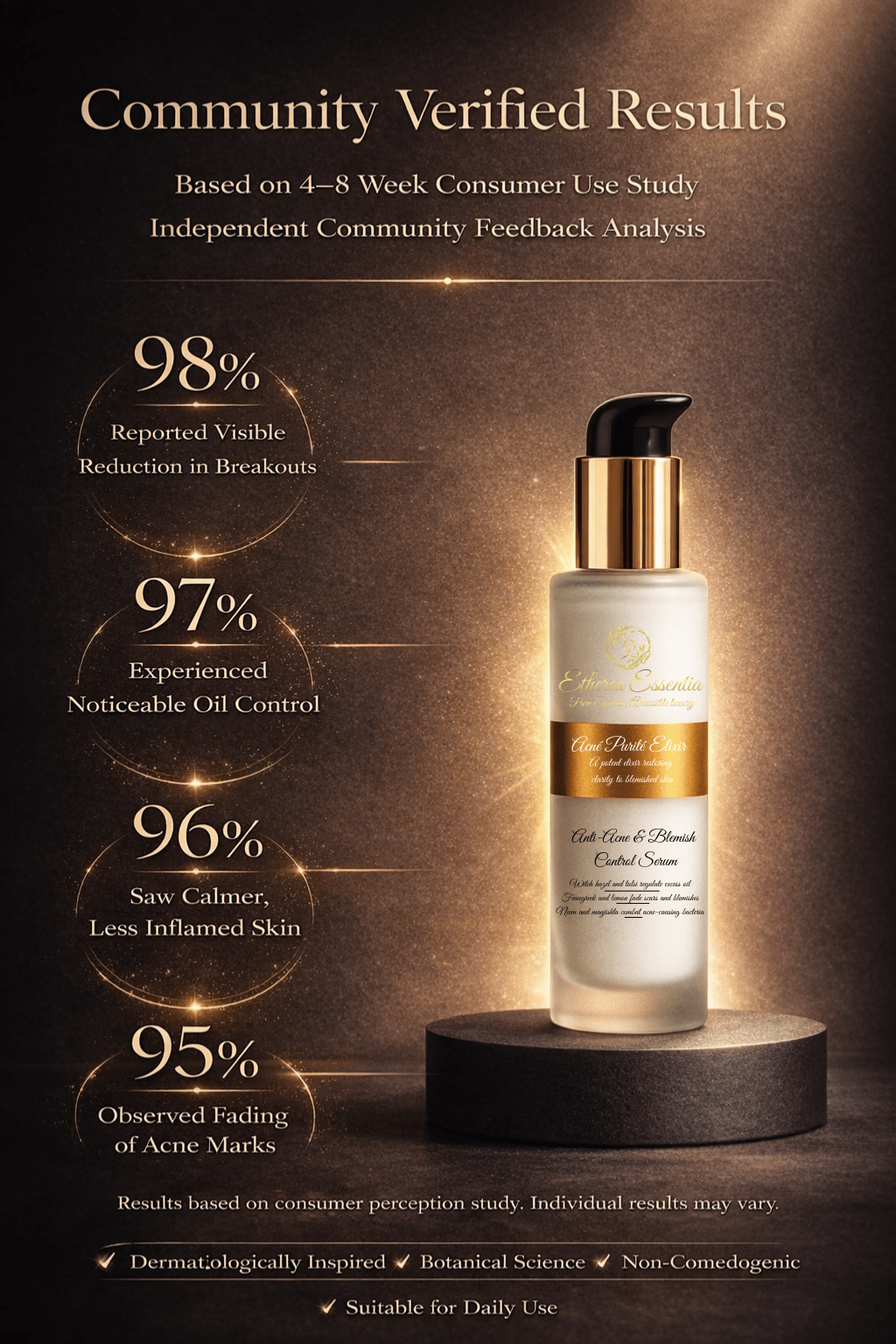 Acné Purité Elixir | 20-Ingredient Sceince Backed Botanical Architecture for Root-Level Acne Correction