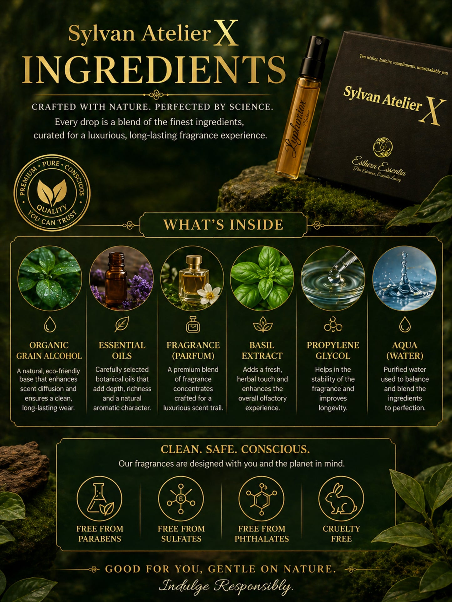 Sylvan Atelier X Mystery Box | 10×3ml Unisex Designer Perfume Discovery Set | Collection of Spicy, Aquatic, Floral, Woody, Earthy Fragrances | Try For Free | 50% Luxurious Oil Concentrate | Better Than International Designer Fragrances