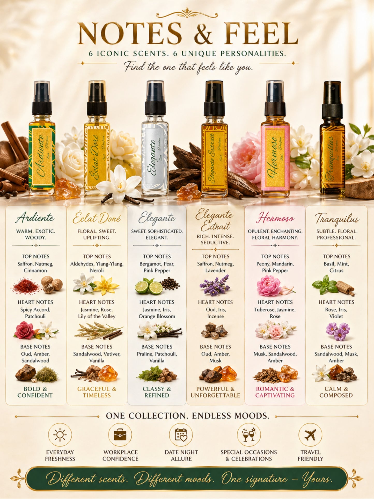 Luxe Discovery Pack | 6x8ml Premium Perfume Set – Find Your Signature Scent | Try For Free | 50% Luxurious Oil Concentrate | Better Than International Designer Fragrances