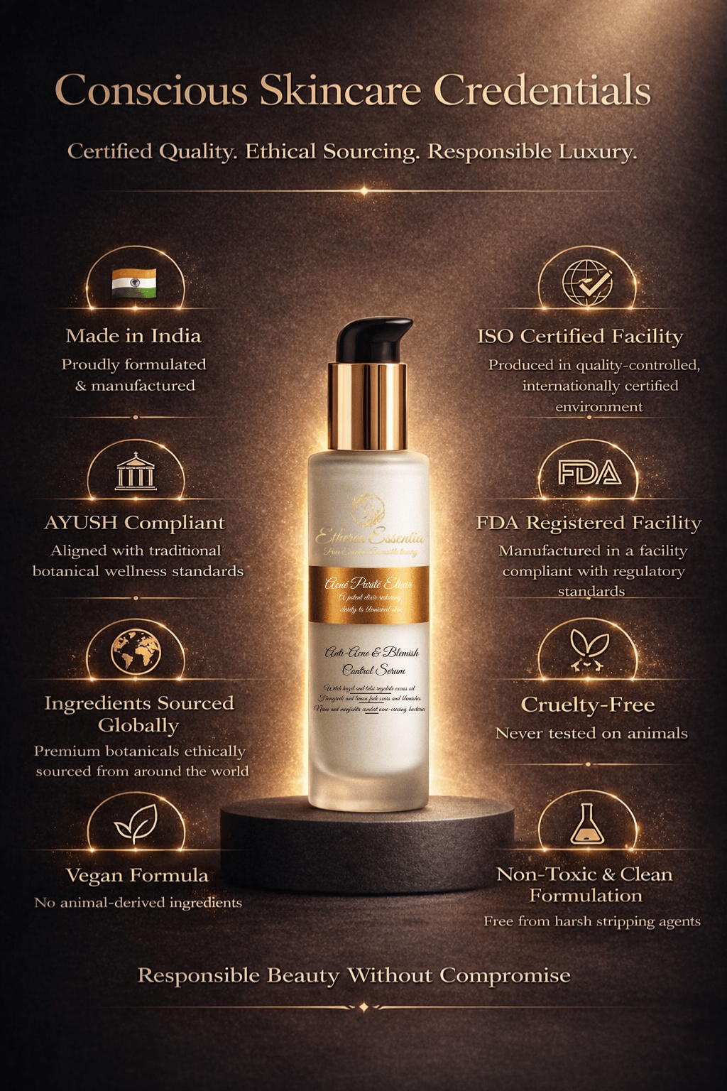 Acné Purité Elixir | 20-Ingredient Sceince Backed Botanical Architecture for Root-Level Acne Correction