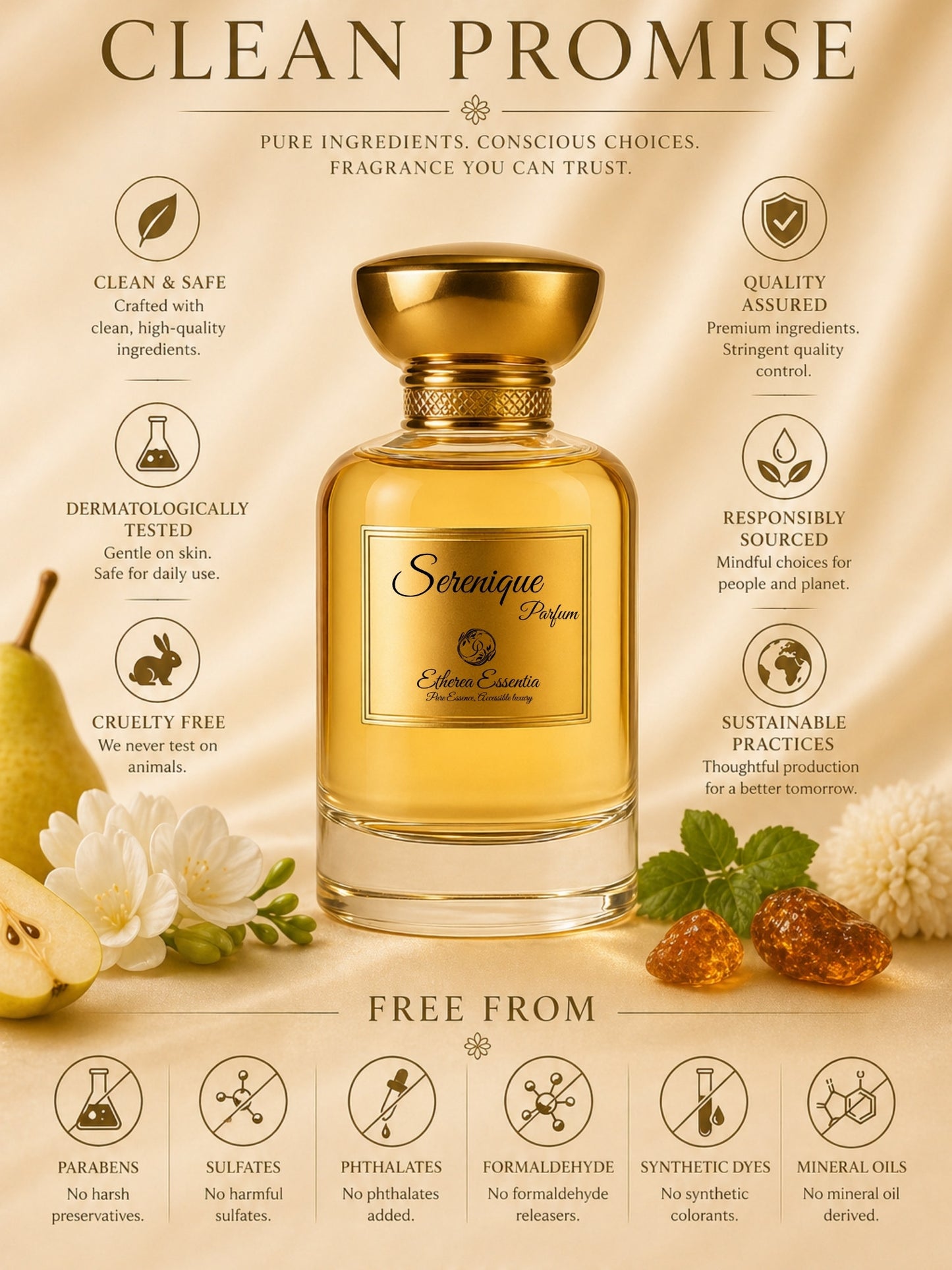 Serenique Unisex Extrait Parfum | Sweet, Fruity, Floral, Seductive, Long-Lasting Unisex Parfum | 50% Luxurious Oil Concentrate | Better Than JM English Pear & Freesia worth Rs 12,400/100ml