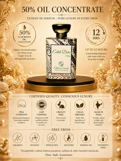 Eclat Dore No.5 Unisex Perfume | Floral, Gourmet, Dominant, Seductive, Long-Lasting Unisex Parfum | 50% Luxurious Oil Concentrate | Better Than Ch No.5 worth Rs 16,500
