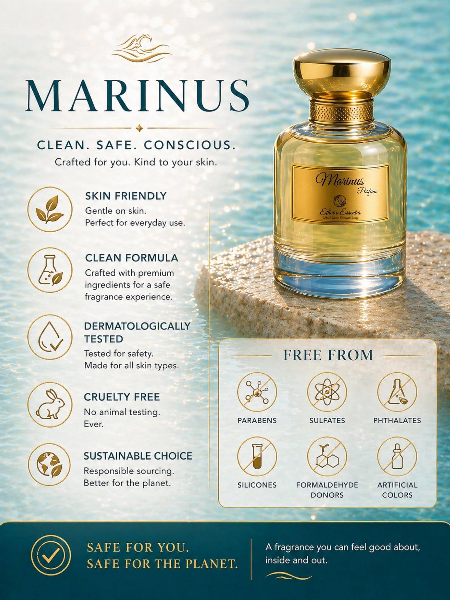 Marinus Unisex Extrait Parfum | Salty, Aquatic, Woody, Long-Lasting Unisex Parfum | 50% Luxurious Oil Concentrate | Better Than Aqua DG worth Rs 10,250/100ml