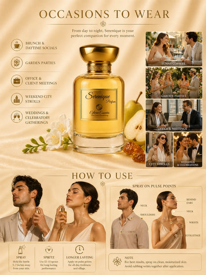 Serenique Unisex Extrait Parfum | Sweet, Fruity, Floral, Seductive, Long-Lasting Unisex Parfum | 50% Luxurious Oil Concentrate | Better Than JM English Pear & Freesia worth Rs 12,400/100ml