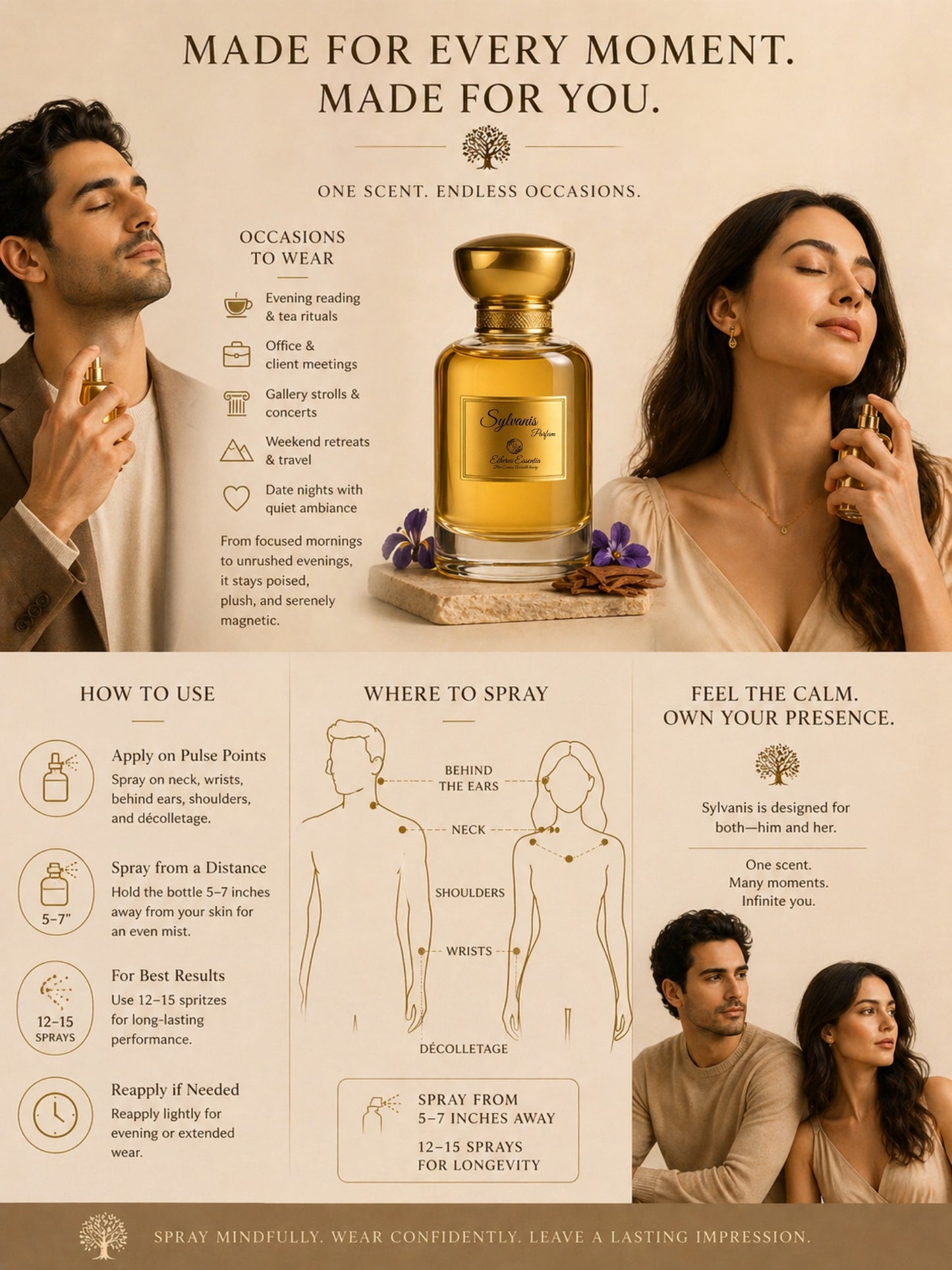 Sylvanis Unisex Extrait Parfum | Smoky, Creamy, Woody, Deep, Long-Lasting Unisex Parfum | 50% Luxurious Oil Concentrate | Better Than LL Santal worth Rs 25,146/100ml