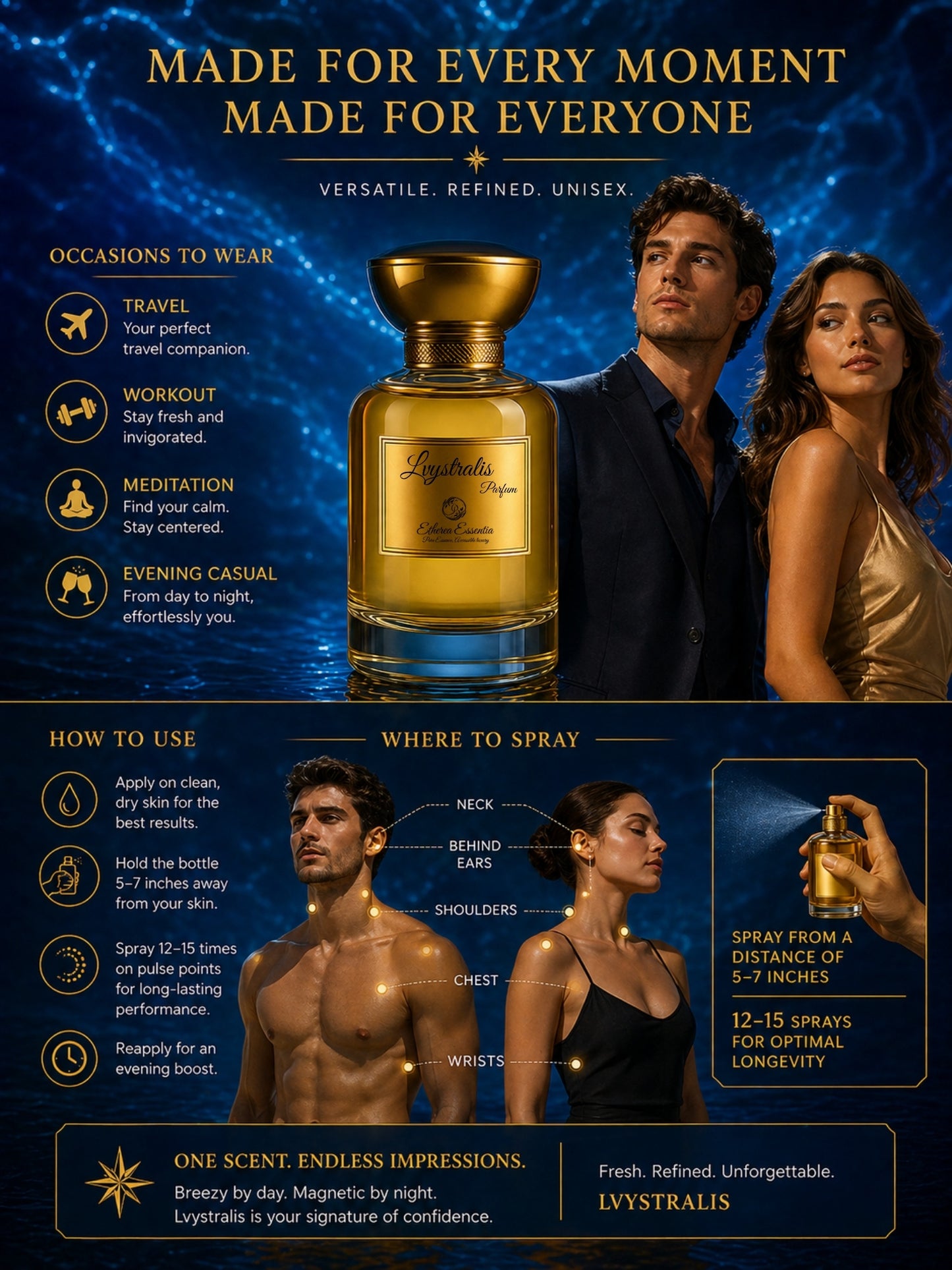 Lvystralis Unisex Extrait Parfum | Aquatic, Fresh, Fruity, Woody, Long-Lasting Unisex Parfum | 50% Luxurious Oil Concentrate | Better Than Pacific Chill worth Rs 31,500
