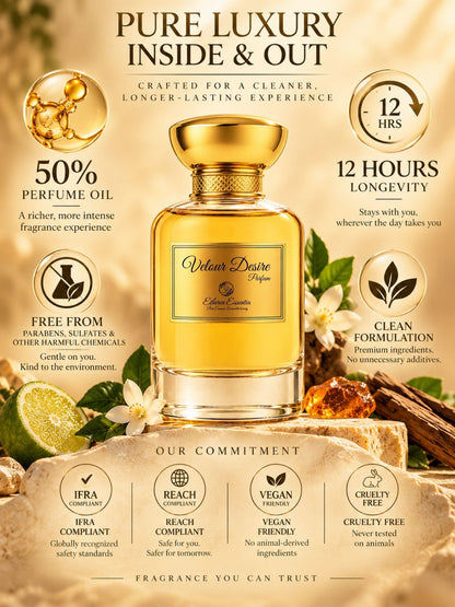 Velour Desire Unisex Extrait De Parfum | Fresh, Aquatic, Confident & Irresistible Perfume | 50% Luxurious Oil Concentrate | Better Than Hawas Worth ₹3,800