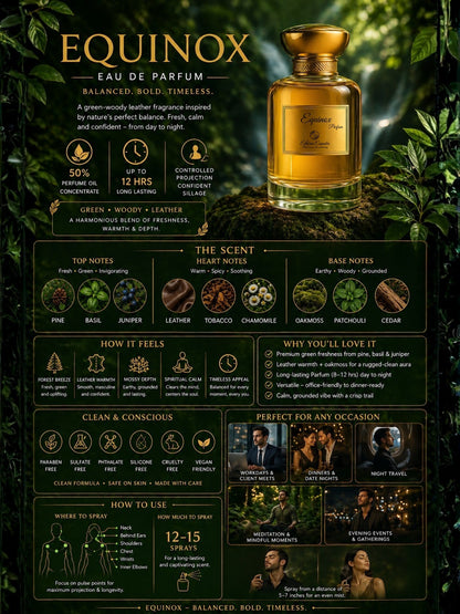 Equinox Unisex Perfume | Fruity, Spiritual, Calm, Warm, Forest Breeze, Long-Lasting Unisex Parfum | 50% Luxurious Oil Concentrate | Better Than Polo Black worth Rs 7,550/125ml