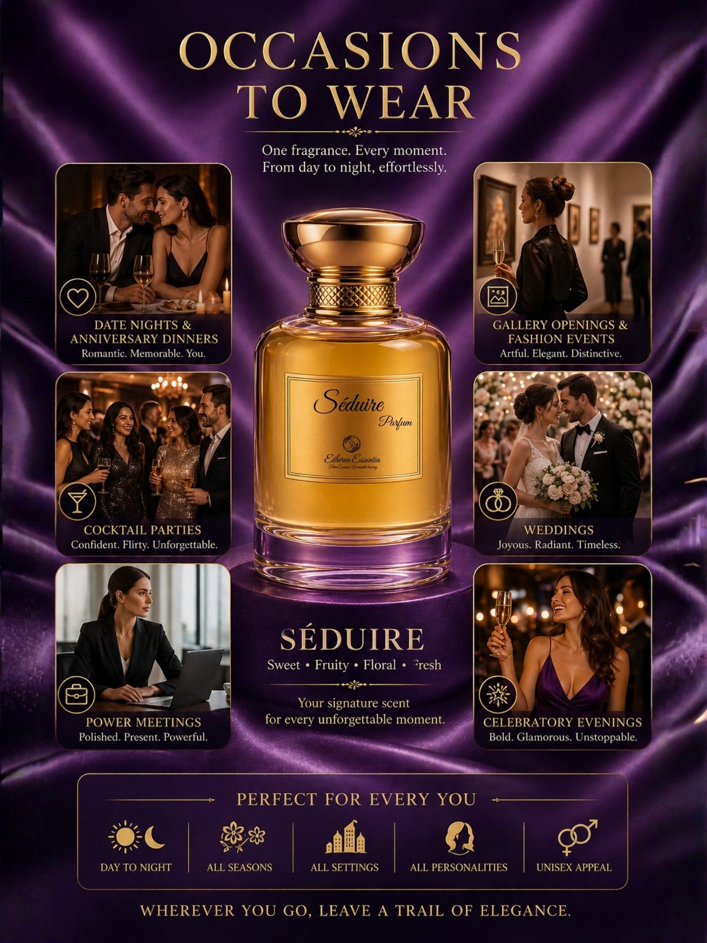 Séduire Unisex Perfume | Sweet, Fruity, Seductive, Floral, Fresh, Long-Lasting Unisex Parfum | 50% Luxurious Oil Concentrate | Better Than CC Mademoiselle worth Rs 16,750/100ml