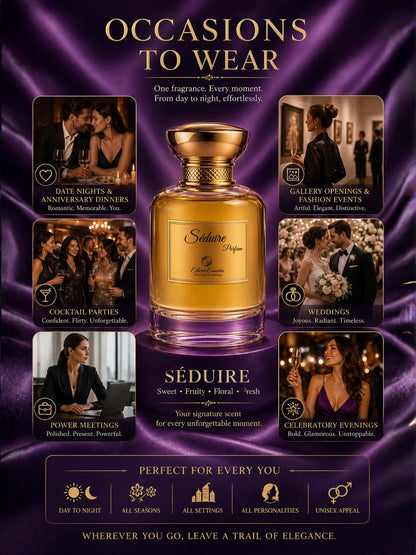 Séduire Unisex Perfume | Sweet, Fruity, Seductive, Floral, Fresh, Long-Lasting Unisex Parfum | 50% Luxurious Oil Concentrate | Better Than CC Mademoiselle worth Rs 16,750/100ml