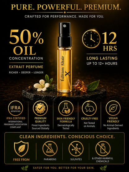 Édition Altair X | 10×3ml Designer Perfume Discovery Set | Collection of Aquatic, Woody, Seductive, Meditative Fragrances | | Try For Free | 50% Luxurious Oil Concentrate | Better Than International Designer Fragrances