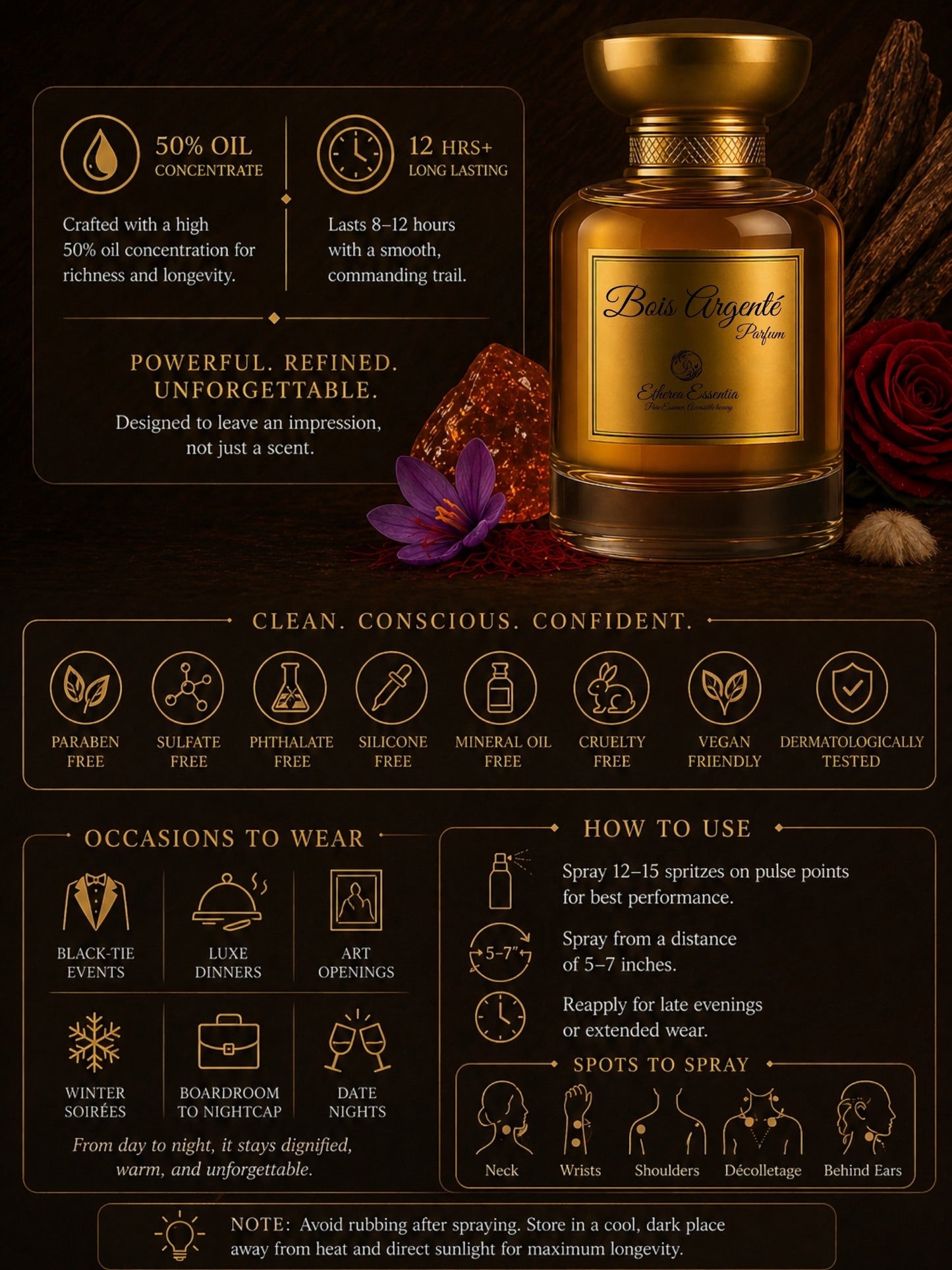 Bois Argenté Unisex Perfume | Floral, Warm, Meditative, Seductive, Long-Lasting Unisex Parfum | 50% Luxurious Oil Concentrate | Better Than Guilty Intense worth Rs14,500