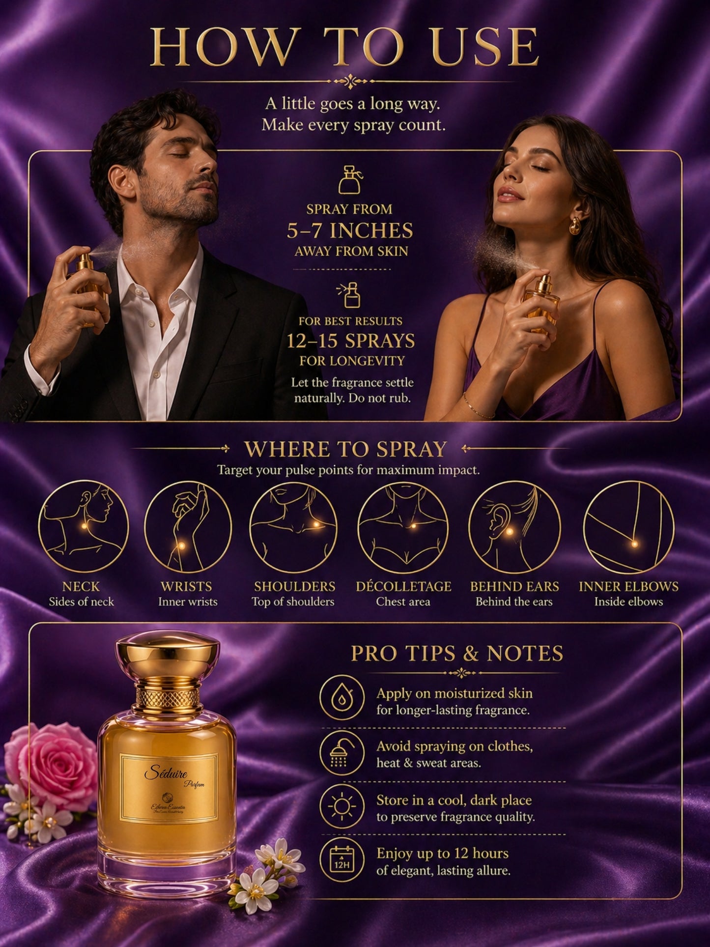 Séduire Unisex Perfume | Sweet, Fruity, Seductive, Floral, Fresh, Long-Lasting Unisex Parfum | 50% Luxurious Oil Concentrate | Better Than CC Mademoiselle worth Rs 16,750/100ml