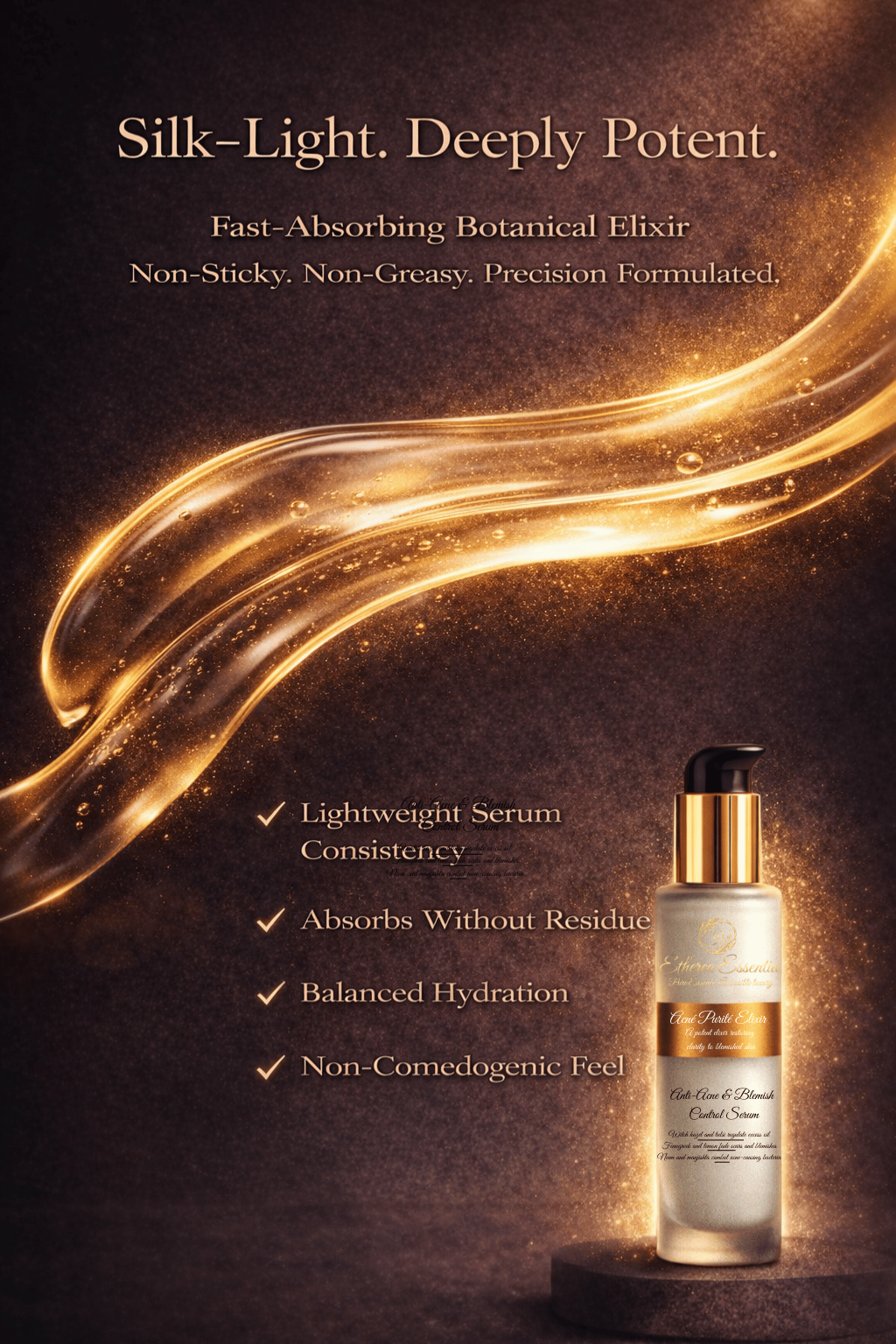 Acné Purité Elixir | 20-Ingredient Sceince Backed Botanical Architecture for Root-Level Acne Correction