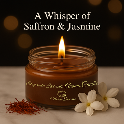 Elegante Extrait Aroma Candle | Luxury Arabic Oudh Soy Wax Candle – Up to 60 Hrs Burning Time