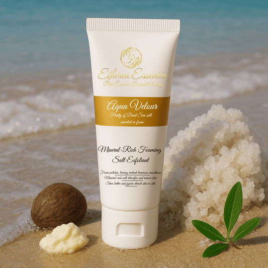Aqua Velour Foaming Salt Scrub | Dead Sea Mineral Face Scrub for Smooth, Luminous Skin