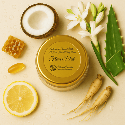Fleur Soleil Tuberose & Coconut Milk SPF 70++++ Face & Body Butter | Sunscreen & Moisturizer