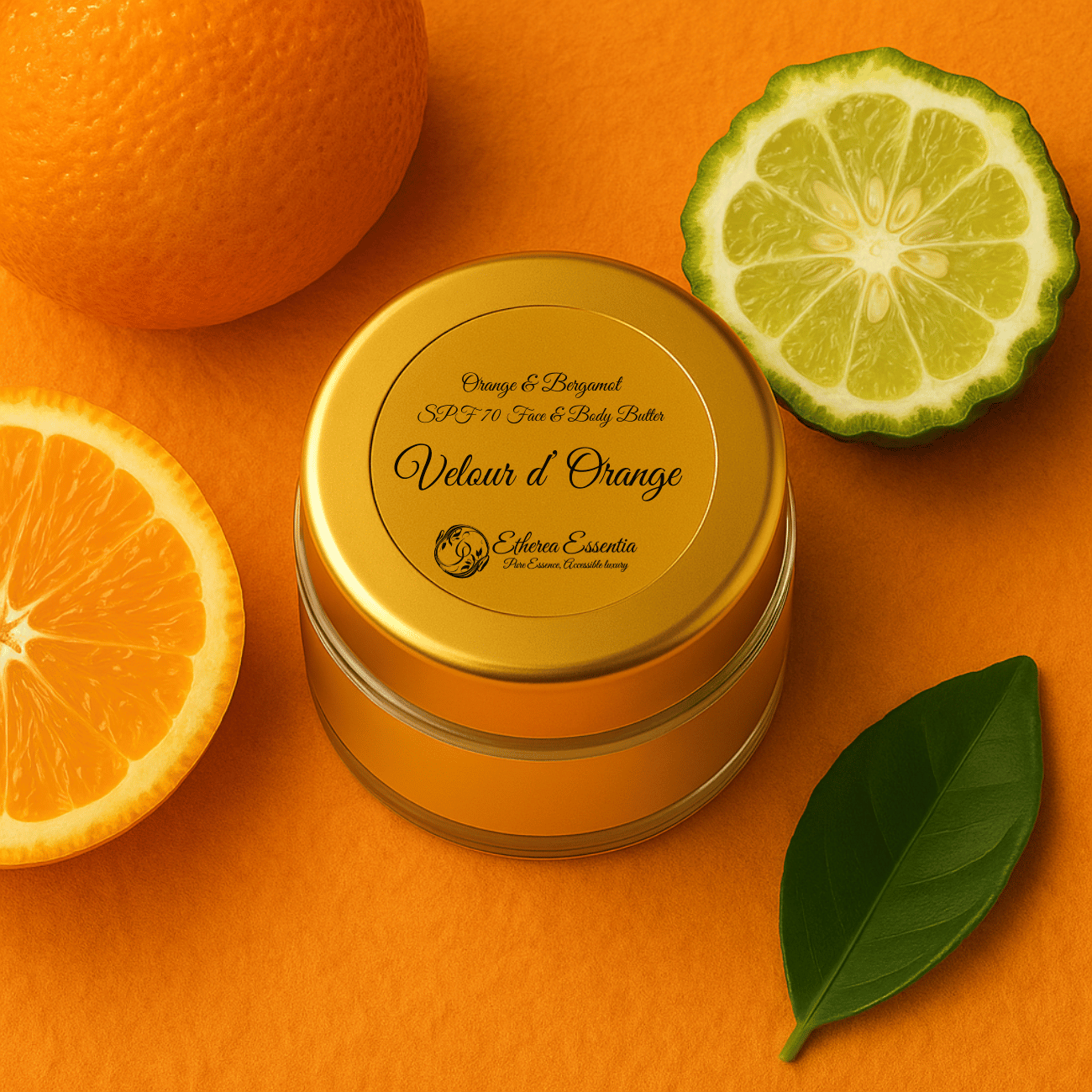Velour d’Orange Orange & Bergamot SPF 70++++ Face & Body Butter | Sunscreen & Moisturizer
